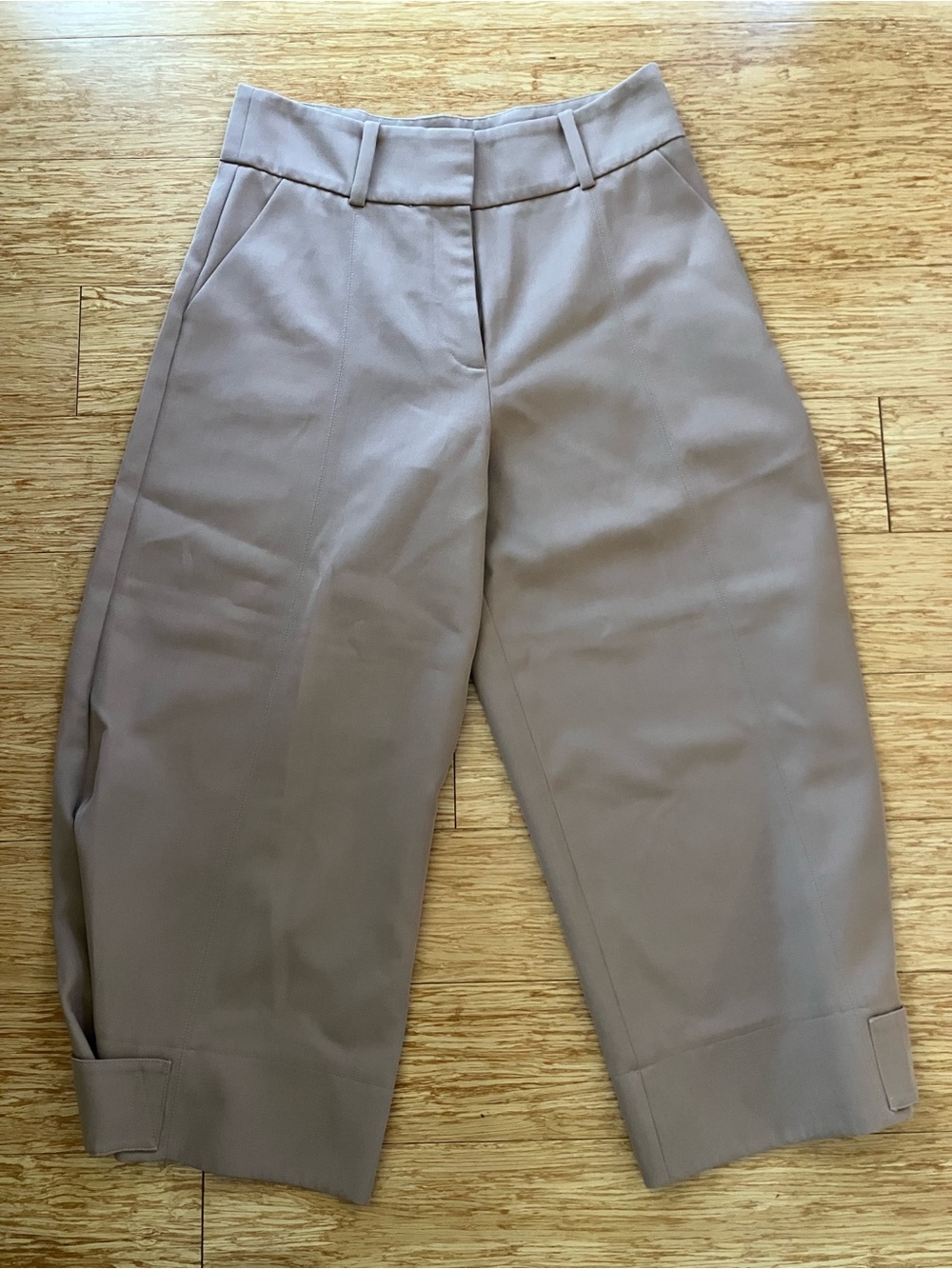 See by Chloe beige wide leg, high waist pants